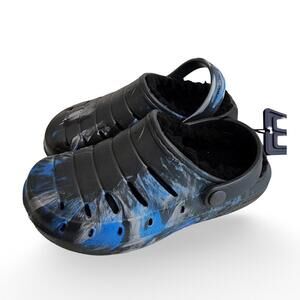 Grey/Blue Marbled Clogs, Kid's 12